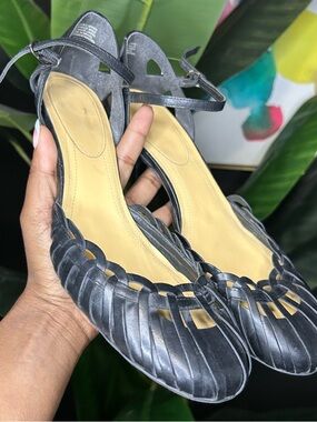 Nine West Black Fisherman Mary Jane Heels